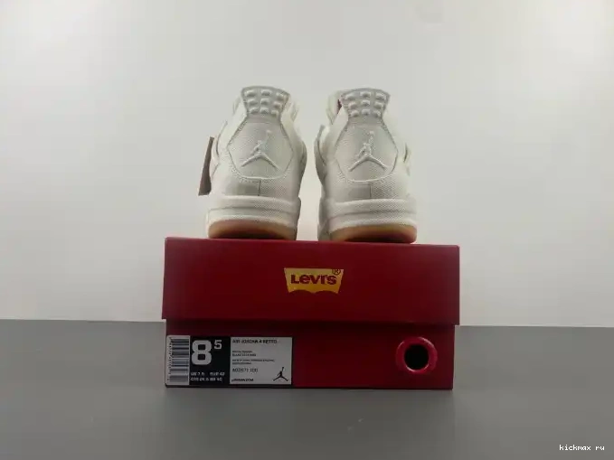 Cheap Kickmax Jordan Levi's Air x 4 'White' AO2571-100 0621